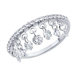 Кольцо 94014481 серебро