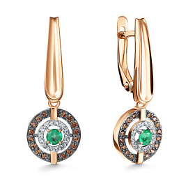 Серьги подвесные 26699-165 золото