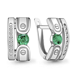 Серьги 48510АГ.5 серебро Картье винт