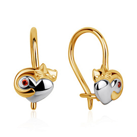 Серьги 2329200487-37 серебро Кот