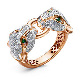 Кольцо 110424 золото Картье пантера