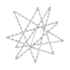 Брошь 94040369 серебро Звезда