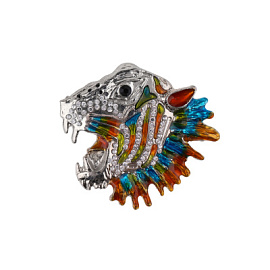 Брошь 602022230-1 ювелирный сплав Тигр