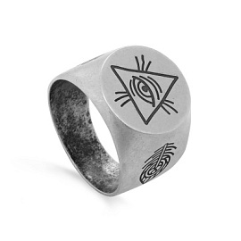 Кольцо 1-183-0083 серебро Всевидящее око