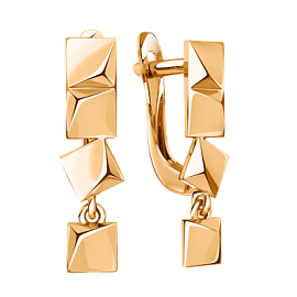 Серьги подвесные 01-207730 золото