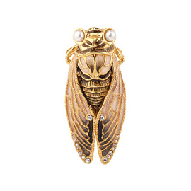 Брошь 41-021TR серебро Мотылек