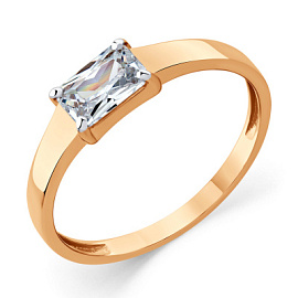 Кольцо один камень 001-0983-0001-011 золото