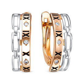 Серьги 1204879 золото Тиффани цифры