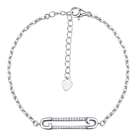 Браслет MCB26 серебро Булавка