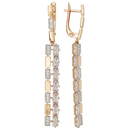 Серьги подвесные кл4272а-01 золото