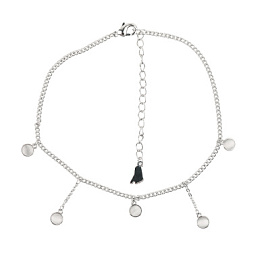 Браслет на ногу 3V-8217-W ювелирный сплав