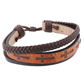 Браслет кожа, каучук 121110032 ювелирный сплав Крест