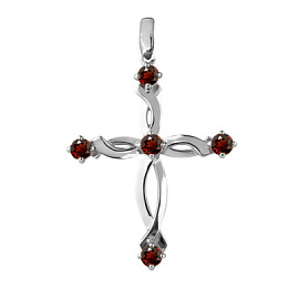 Крест декоративный 2521403.5 серебро