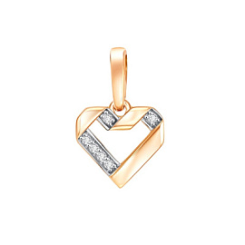 Подвеска 04-53-0695-00 золото Сердце