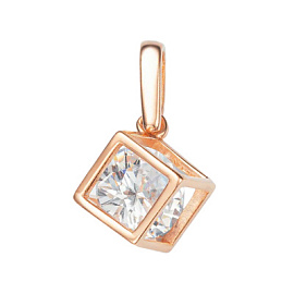 Подвеска п1084-1п серебро Кубик