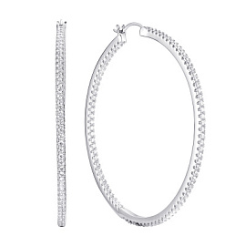 Серьги конго CZ-E02947-X-W-X-X-W серебро Дорожка