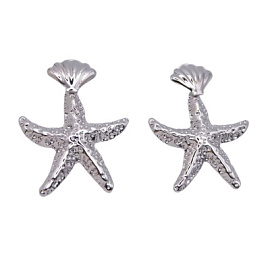 Серьги подвесные 281110117s ювелирный сплав Морская звезда
