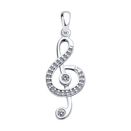 Подвеска 94031241 серебро Скрипичный ключ
