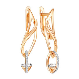 Серьги подвесные 04-62-0476-00 золото