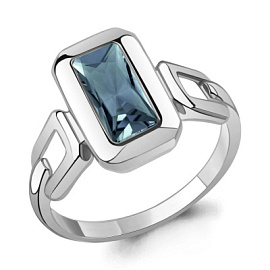 Кольцо один камень 65000608.5 серебро