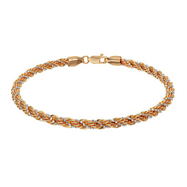 Браслет ажурный НБ14-298-3 d0.70 золото Пустотелый