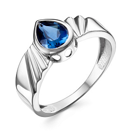 Кольцо один камень 1-1127 тл серебро