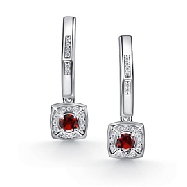 Серьги подвесные 02-4855.00ГР-00 серебро