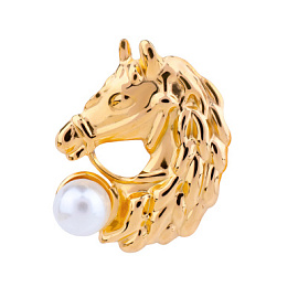 Брошь 261110400g ювелирный сплав Лошадь