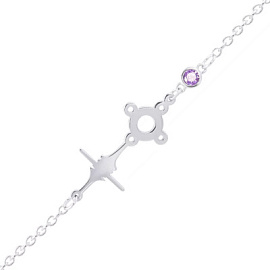 Браслет на ногу 3140001039906П серебро