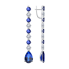Серьги подвесные 94025748 серебро