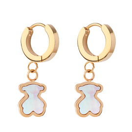 Серьги подвесные T04-1E-Y ювелирный сплав Тоус