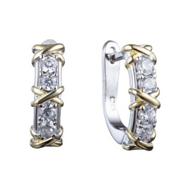 Серьги 12С147024 серебро Тиффани Х