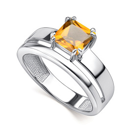 Кольцо один камень 01-4438.00ЦТ-00 серебро