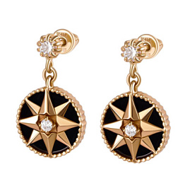 Серьги подвесные 2002153-1 золото Диор