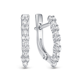 Серьги дорожка СДР0559В серебро Дорожка