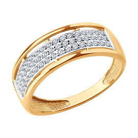 Кольцо дорожка 51-110-02814-1 золото Дорожка