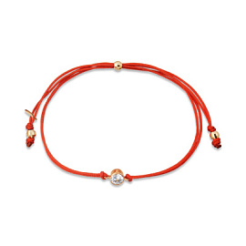 Браслет красная нить Т10210813 золото