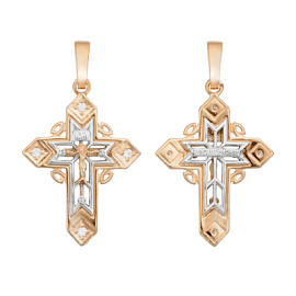 Крест христианский Кр223-01 золото Полновесный