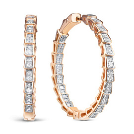 Серьги конго 120286 золото Булгари Змея