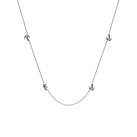 Колье 6-114-1089 серебро Ласточка