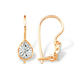 Серьги С12019692 золото Капля