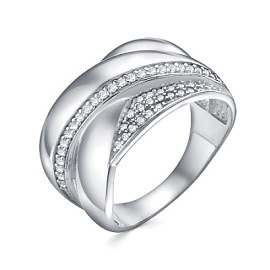 Кольцо КРС0918В серебро