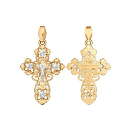 Крест христианский 121284 золото