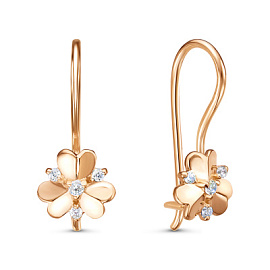 Серьги 122778 золото Цветок