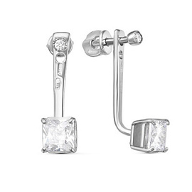 Серьги джекеты 12-0215 серебро