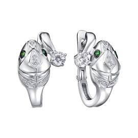 Серьги с1207615 серебро Булгари Змея