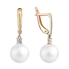 Серьги подвесные 290-1-1268Р золото