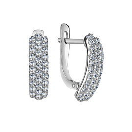 Серьги дорожка СДР0014В серебро Дорожка