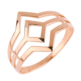 Кольцо 23852 золото Ромб