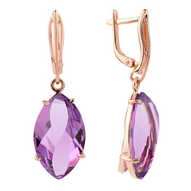 Серьги подвесные 3384 ам золото